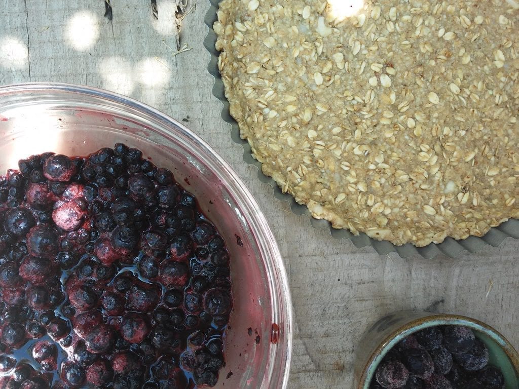 קראמבל אוכמניות טבעוני ללא גלוטן וללא סוכר