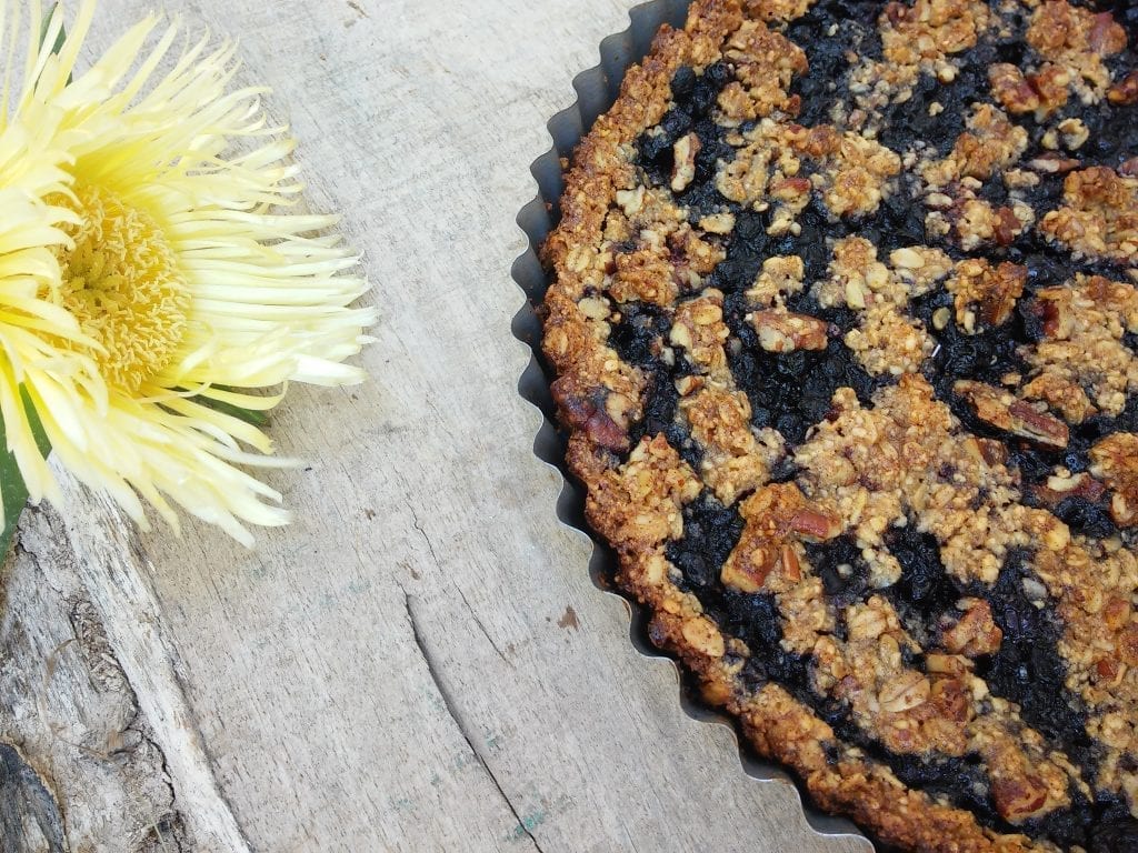 קראמבל אוכמניות טבעוני ללא גלוטן וללא סוכר