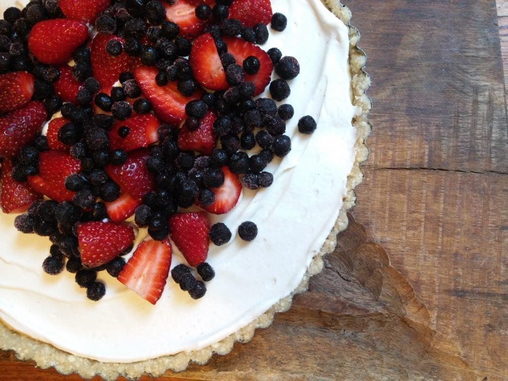 עוגת גבינה רו לימונית טבעונית ללא גלוטן