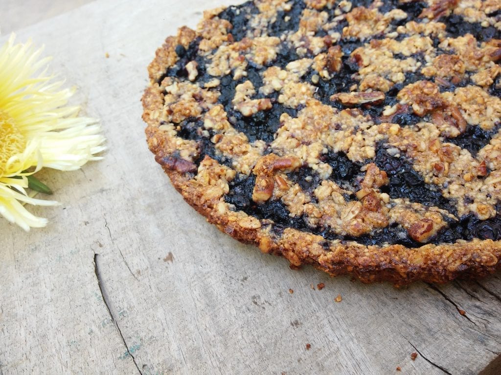 קראמבל אוכמניות טבעוני ללא גלוטן וללא סוכר