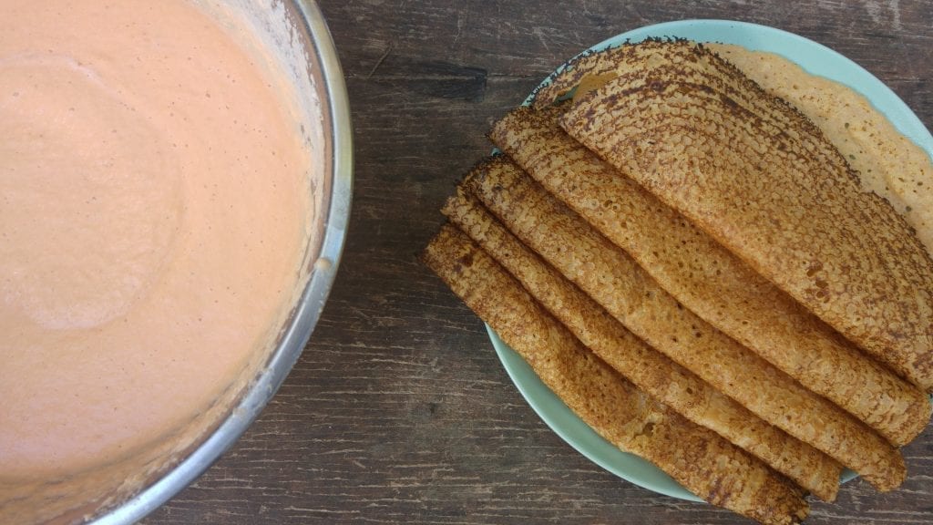 קרפ מעדשים כתומות טבעוני וללא גלוטן