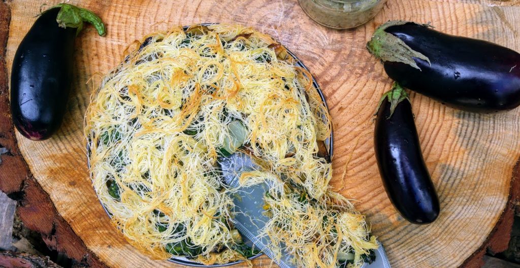 קדאיף מלוח במילוי חציל מנגולד וממרח לימון כבוש