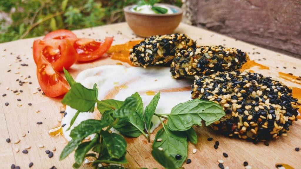 לביבות חוביזה וגדילן אפויות טבעוניות