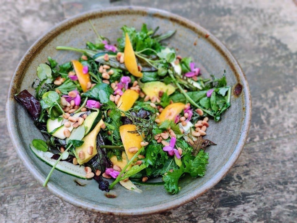 סלט ירוקים שסק אבוקדו וזכרונות