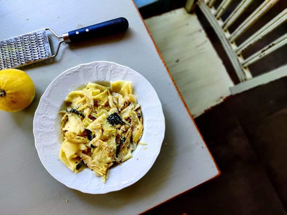 פסטה ברוטב ארטישוק ולימון