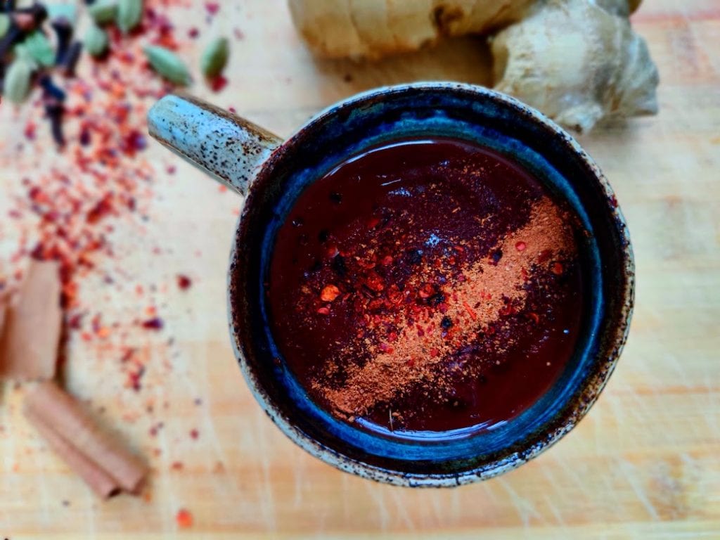 שוקוצ'אי צ'וקולטה עם תבלינים מחממים